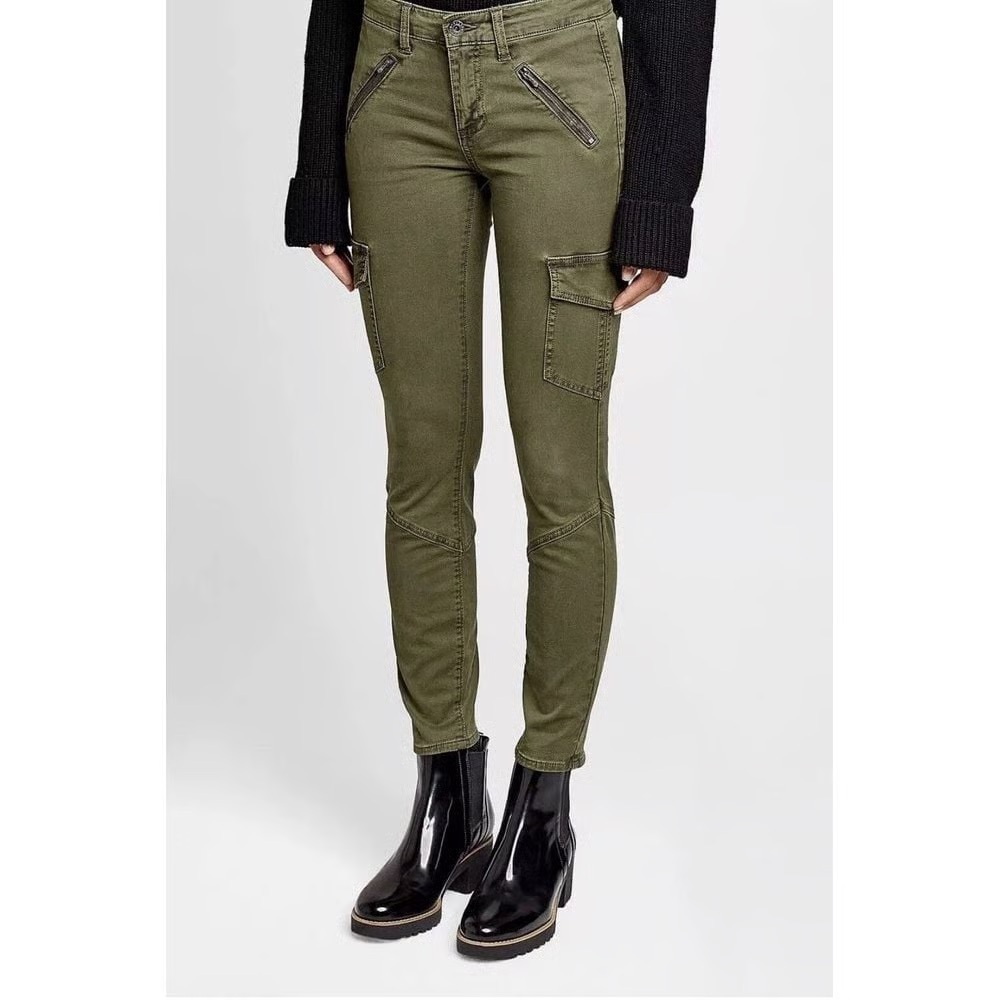 Size 27 AG Adriano Goldschmied The Whitt Charcoal Cargo Ankle Pants
